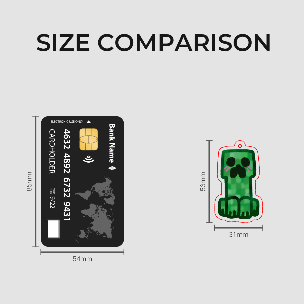 Minecraft  - Creeper Keychain