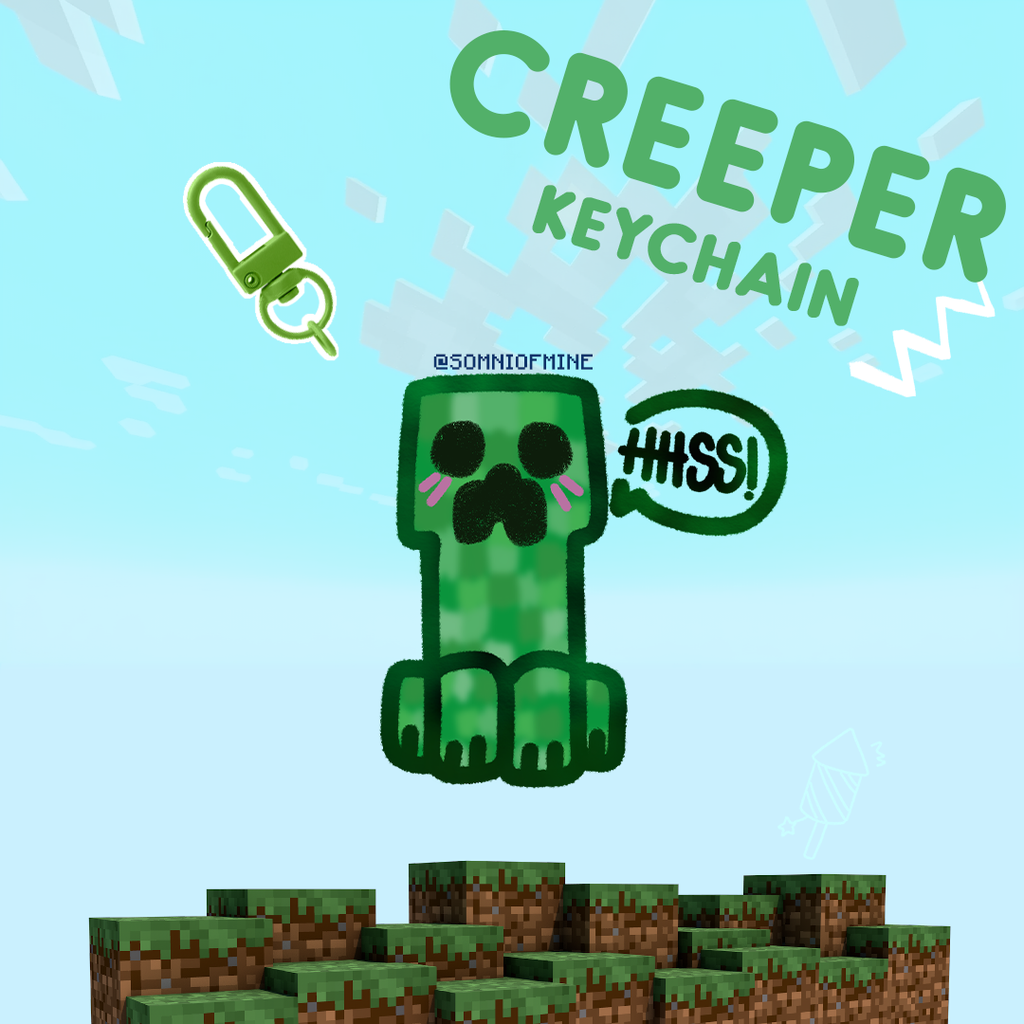 Minecraft  - Creeper Keychain