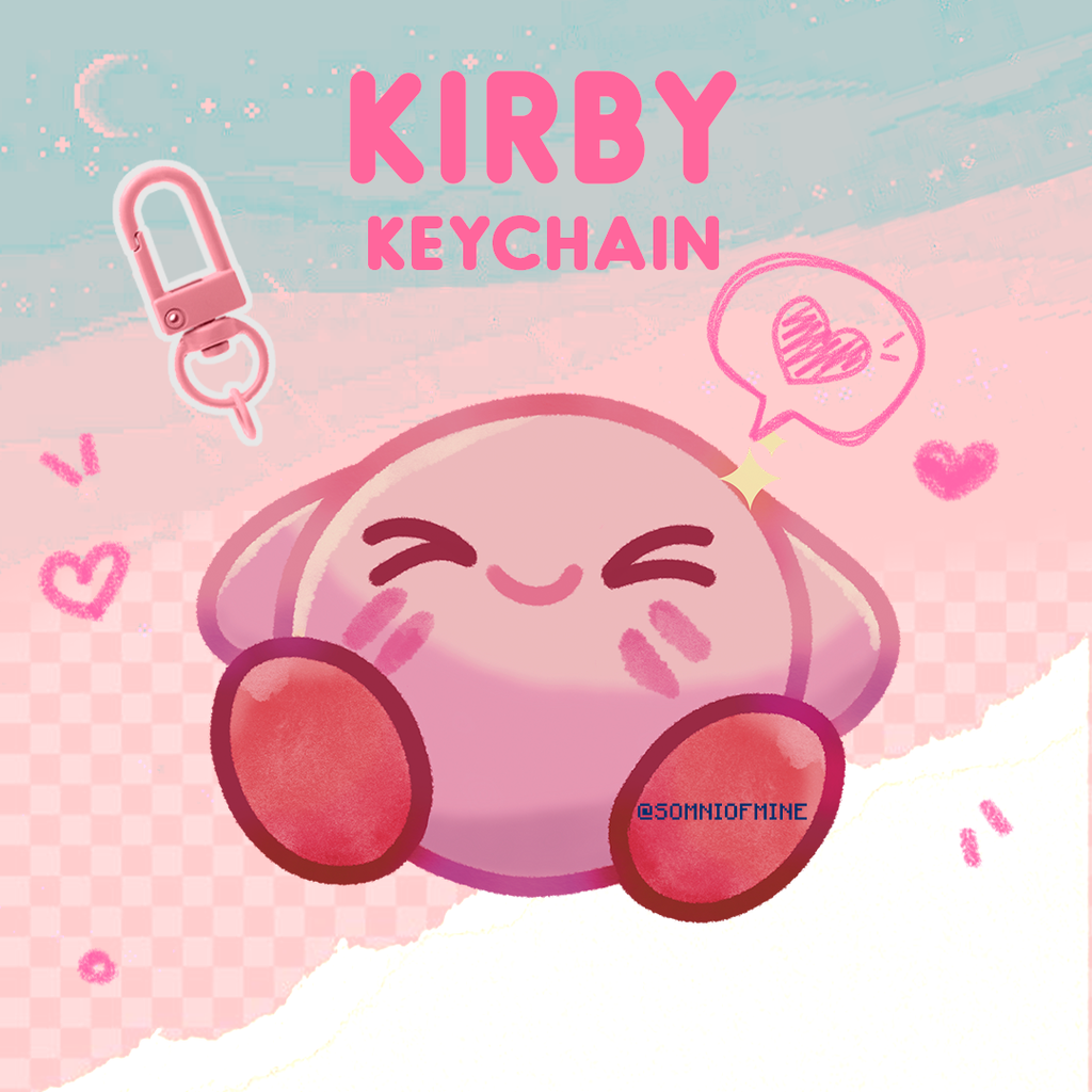 Kirby- Acrylic Keychain